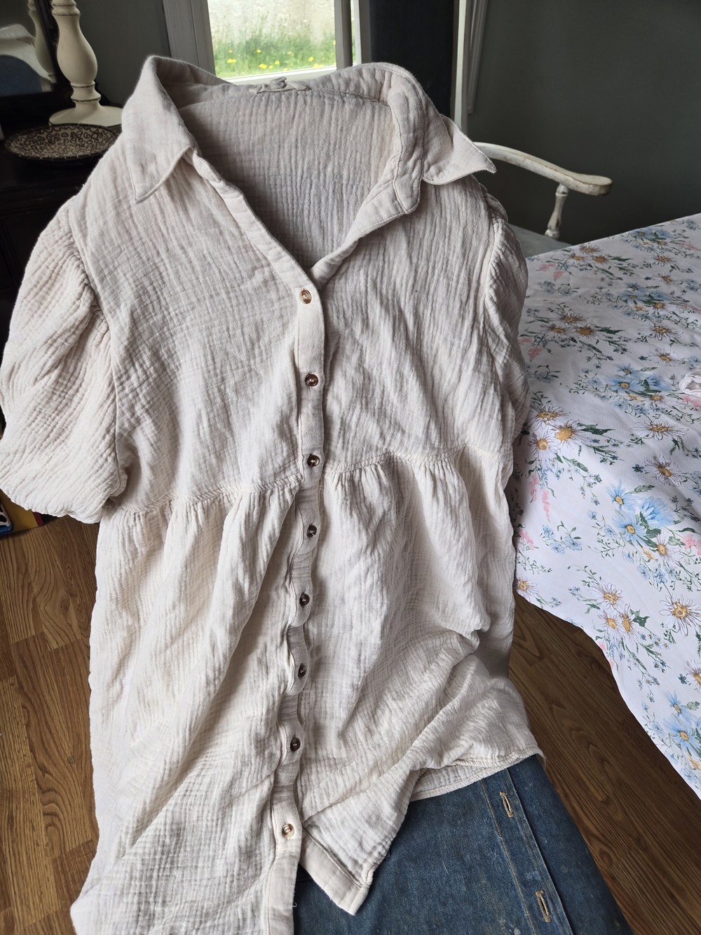 Button Down Mini Dress